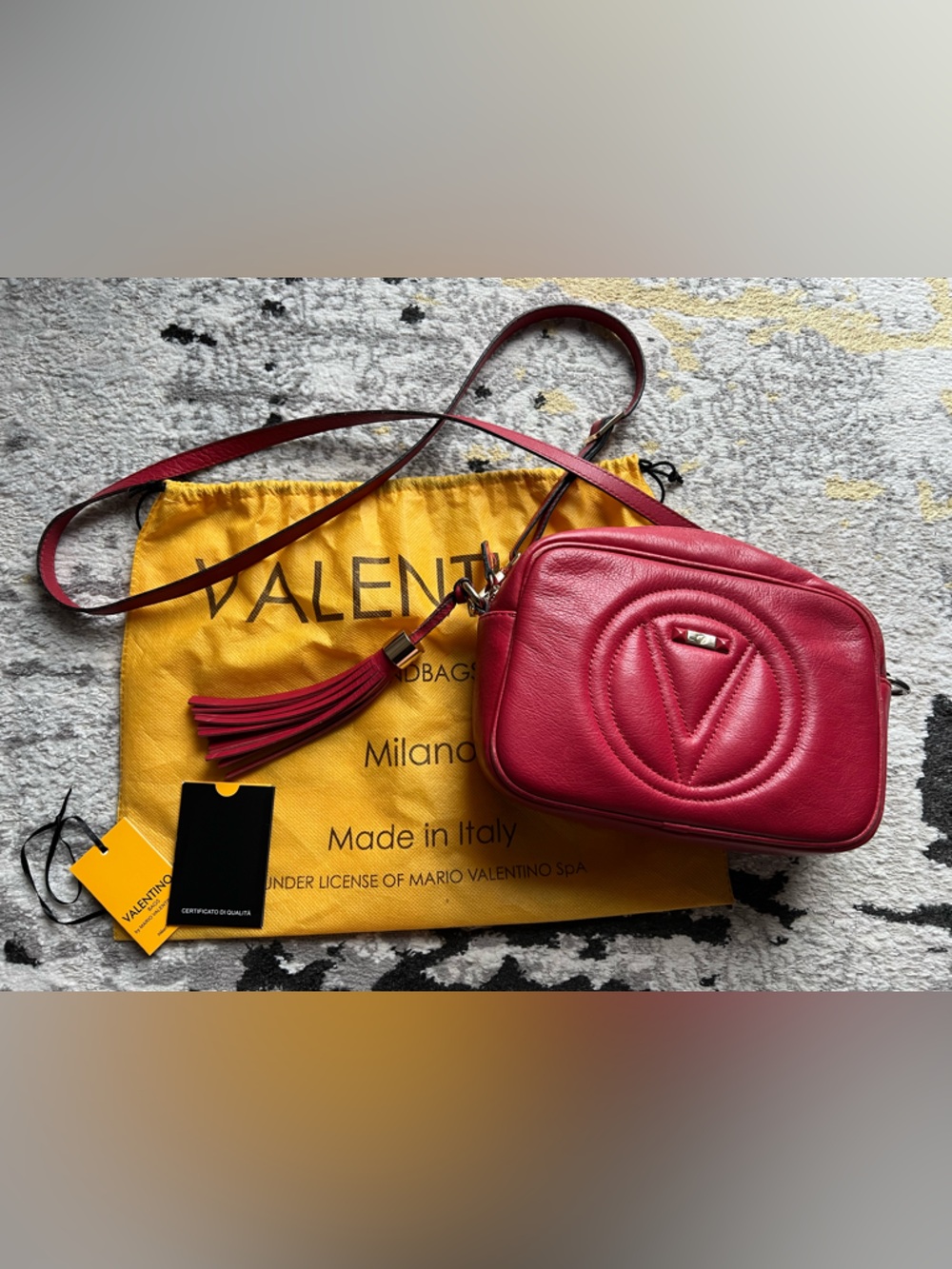 Valentino By Mario Valentino Made in Italy Leather Mia Signature Crossbody